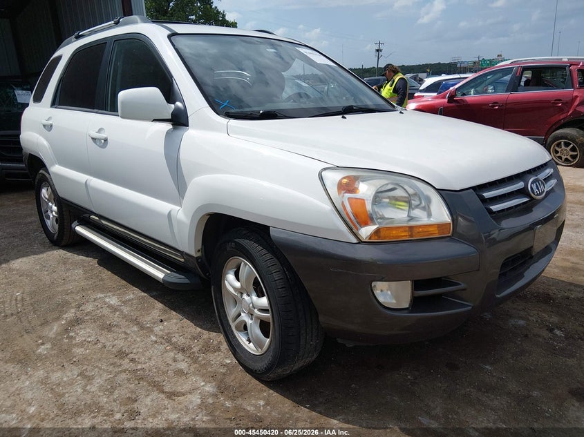 2008 Kia Sportage VIN KNDJF723087541524 IAAI salvage auction — NORMAL WEAR, Clear (Oklahoma), sold $675 on 2026-07-15 (photo 1)