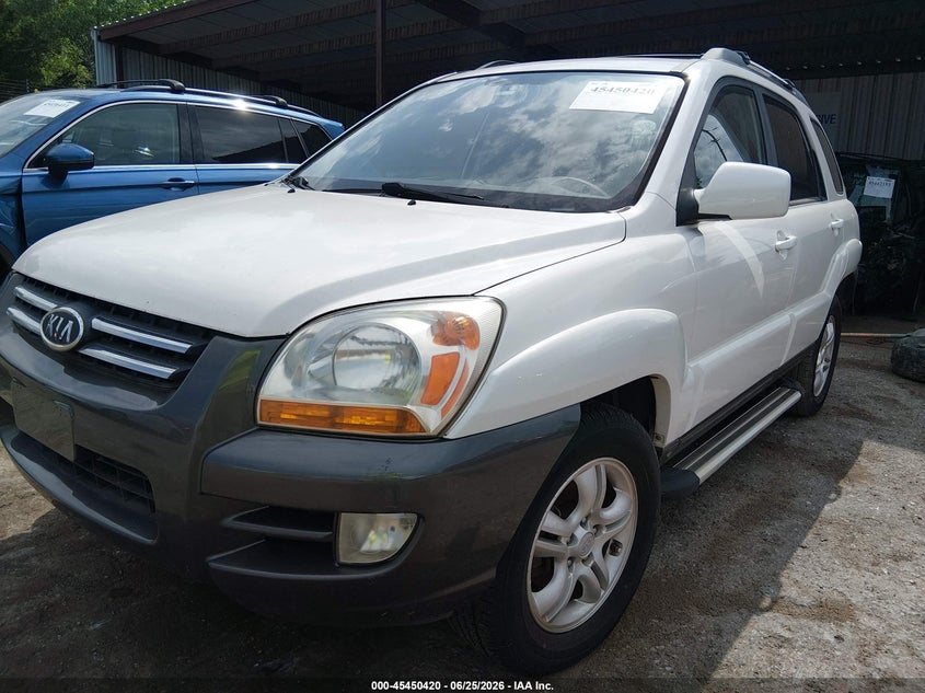 2008 Kia Sportage VIN KNDJF723087541524 IAAI salvage auction — NORMAL WEAR, Clear (Oklahoma), sold $675 on 2026-07-15 (photo 2)