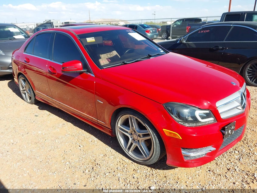 2012 Mercedes-benz C class VIN WDDGF4HB1CA616627 IAAI salvage auction — SIDE, Original (Texas), sold $275 on 2026-08-05 (photo 1)