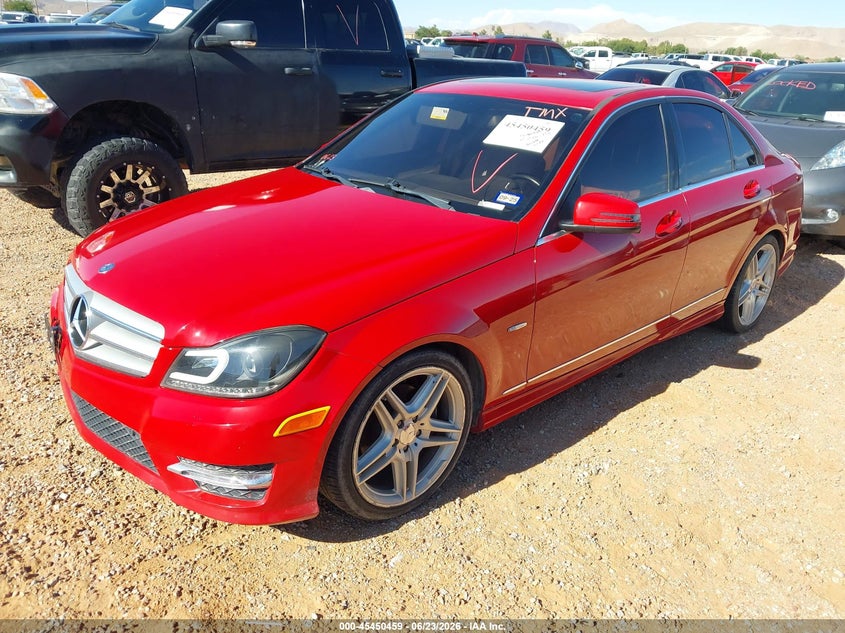 2012 Mercedes-benz C class VIN WDDGF4HB1CA616627 IAAI salvage auction — SIDE, Original (Texas), sold $275 on 2026-08-05 (photo 2)