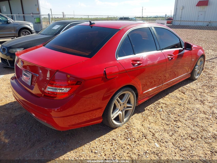 2012 Mercedes-benz C class VIN WDDGF4HB1CA616627 IAAI salvage auction — SIDE, Original (Texas), sold $275 on 2026-08-05 (photo 4)