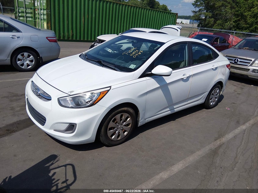 2017 Hyundai Accent VIN KMHCT4AE8HU326182 IAAI salvage auction — NORMAL WEAR, Clear (North Carolina), sold $1,100 on 2026-07-29 (photo 2)