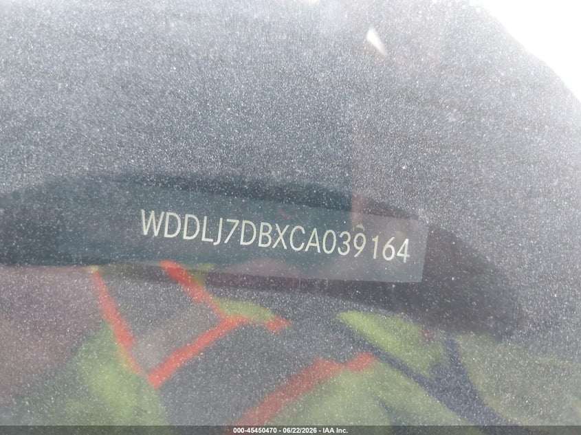2012 Mercedes-benz Cls-class VIN WDDLJ7DBXCA039164 IAAI salvage auction — NORMAL WEAR, Original (Texas), sold $950 on 2026-07-29 (photo 9)