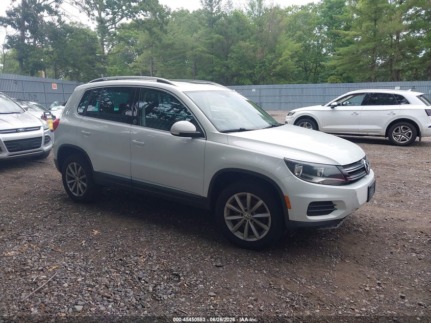 2017 Volkswagen Tiguan VIN WVGSV7AX0HK031372 IAAI salvage auction — NORMAL WEAR, Clear (New Jersey), sold $2,075 on 2026-07-22 (photo 1)