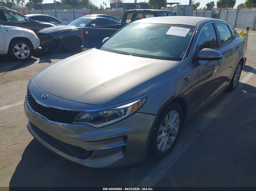 2016 Kia Optima VIN 5XXGT4L38GG069157 IAAI salvage auction — NORMAL WEAR, Clear - Dealer Only (California), sold $1,125 on 2026-07-14 (photo 2)