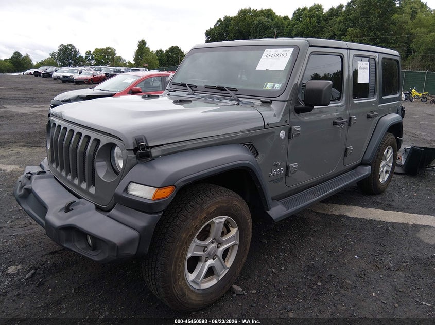 2020 Jeep Wrangler / VIN 1C4HJXDN4LW279095 IAAI salvage auction — RIGHT FRONT, Salvage Title, sold $10,100 on 2026-08-01 (photo 2)