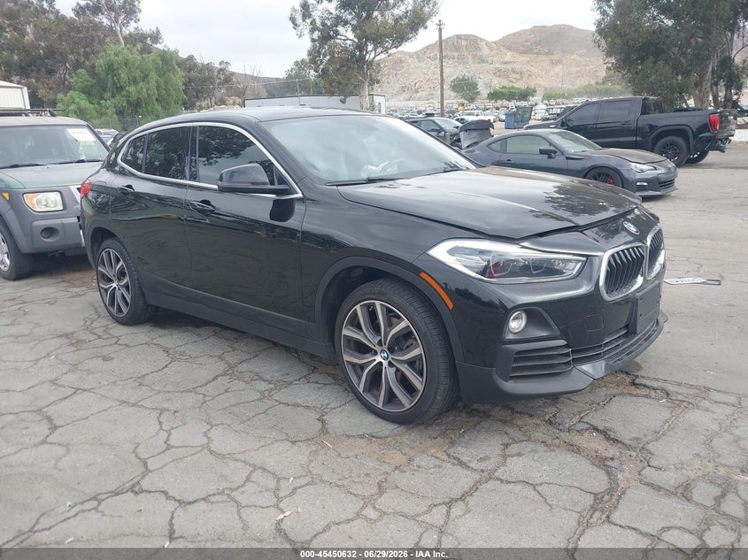 2018 BMW X2 VIN WBXYJ5C35JEF72050 IAAI salvage auction — LEFT FRONT, Salvage (California), sold $5,200 on 2026-07-28 (photo 1)
