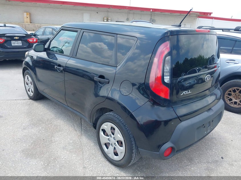 2015 Kia Soul VIN KNDJN2A21F7219048 IAAI salvage auction — NORMAL WEAR, Original (Texas), sold $600 on 2026-07-29 (photo 3)
