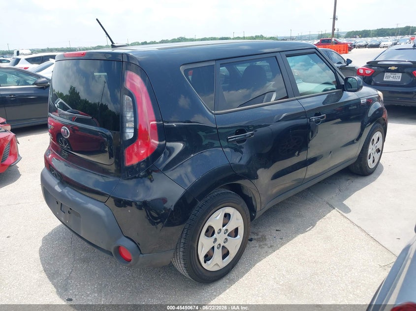 2015 Kia Soul VIN KNDJN2A21F7219048 IAAI salvage auction — NORMAL WEAR, Original (Texas), sold $600 on 2026-07-29 (photo 4)