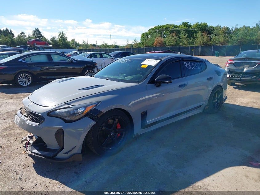 2018 Kia Stinger VIN KNAE55LC9J6030488 IAAI salvage auction — FRONT END, Salvage Title, sold $4,300 on 2026-07-29 (photo 2)