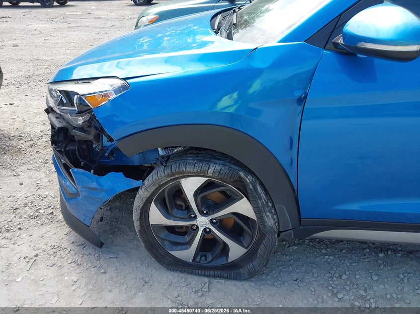 2017 Hyundai Tucson VIN KM8J3CA28HU334841 IAAI salvage auction — LEFT FRONT, Mv-907A (New York), sold $3,900 on 2026-07-14 (photo 6)