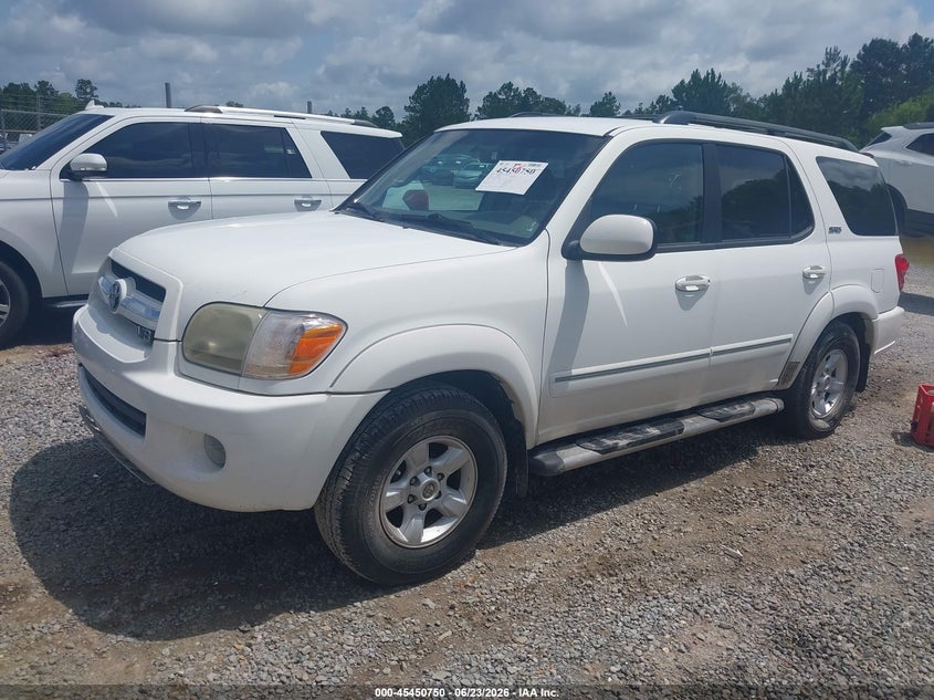 2005 Toyota Sequoia VIN 5TDZT34A55S258201 IAAI salvage auction — WATER/FLOOD, Salvage (Mississippi), sold $1,775 on 2026-07-31 (photo 2)
