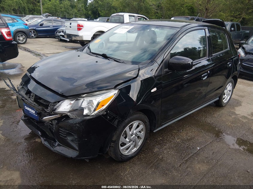 2022 Mitsubishi Mirage VIN ML32AUHJ0NH001512 IAAI salvage auction — FRONT END, Salvage (Kansas), sold $1,900 on 2026-09-09 (photo 2)