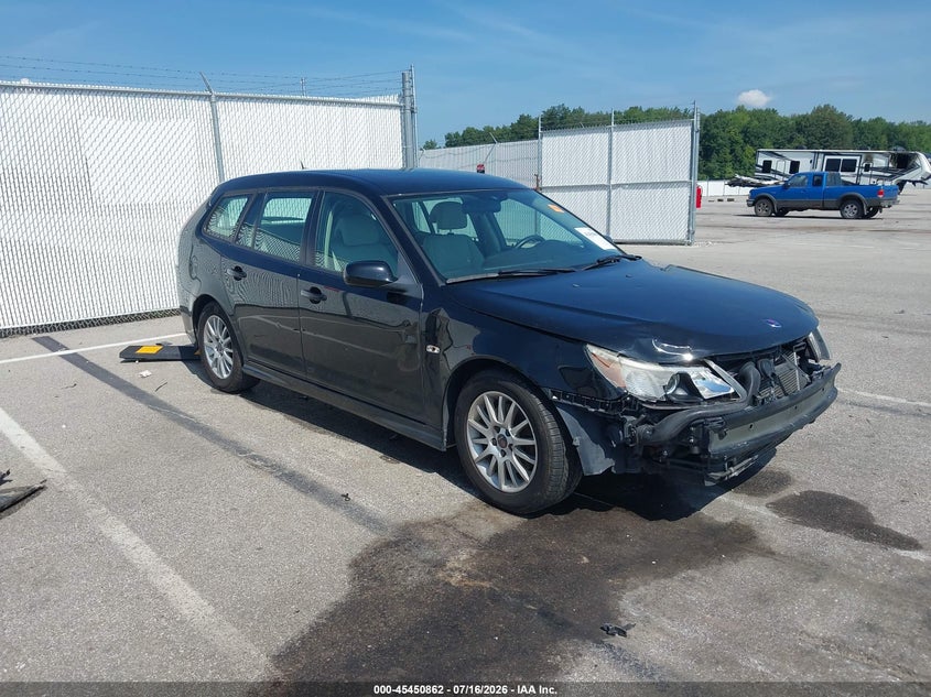2008 Saab 9-3 VIN YS3FB59Y381153075 IAAI salvage auction — FRONT END, Clear (Indiana), sold $350 on 2026-08-07 (photo 1)