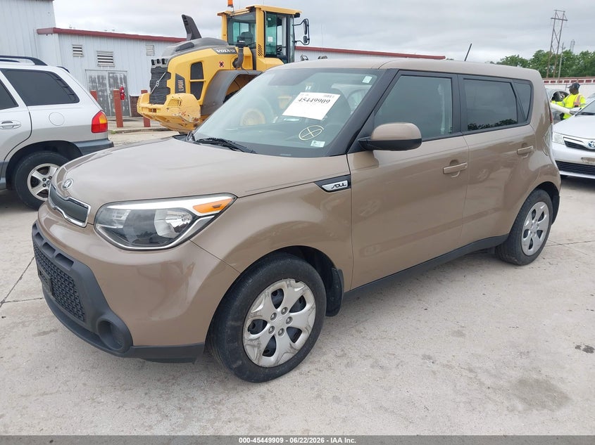 2015 Kia Soul VIN KNDJN2A25F7222941 IAAI salvage auction — NORMAL WEAR, Clear (Missouri), sold $800 on 2026-07-14 (photo 2)