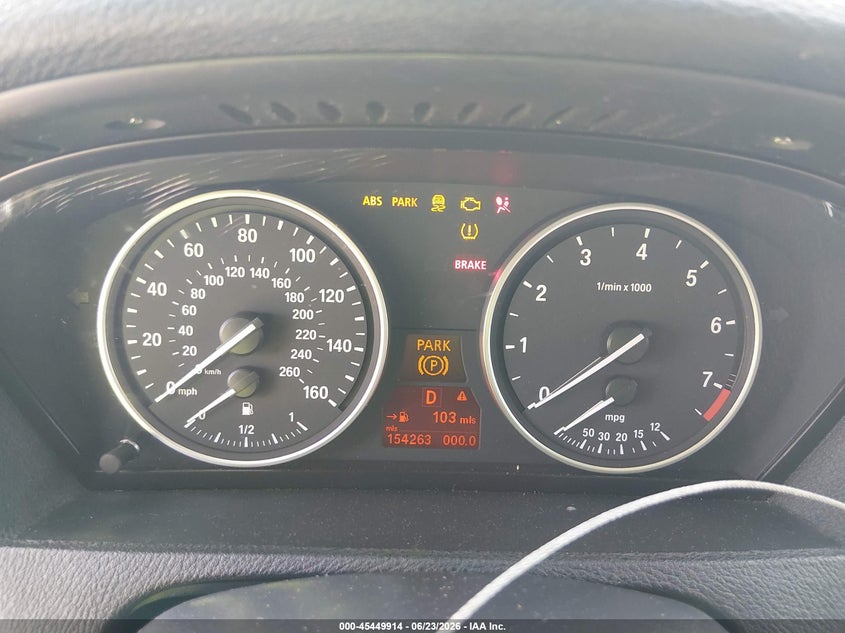 2011 BMW X5 VIN 5UXZV4C58BL401903 IAAI salvage auction — WATER/FLOOD, Salvage (Texas), sold $525 on 2026-07-24 (photo 7)