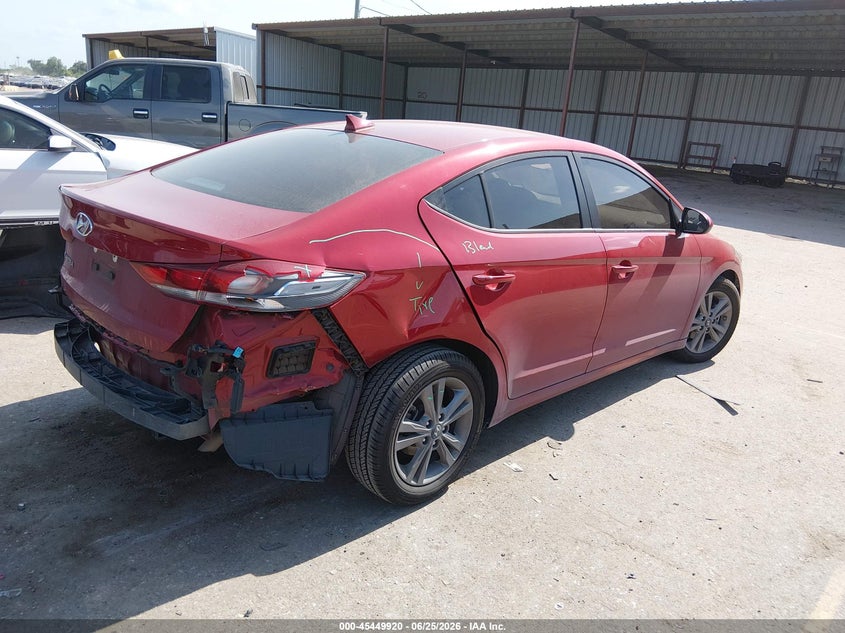 2018 Hyundai Elantra VIN KMHD84LF3JU475021 IAAI salvage auction — RIGHT REAR, Original (Texas), sold $25 on 2026-07-29 (photo 4)