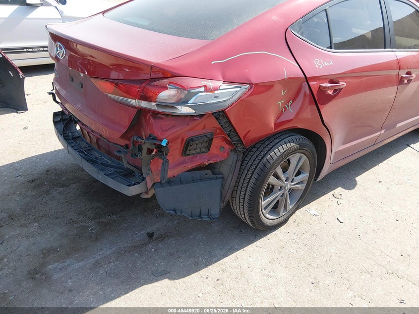 2018 Hyundai Elantra VIN KMHD84LF3JU475021 IAAI salvage auction — RIGHT REAR, Original (Texas), sold $25 on 2026-07-29 (photo 6)