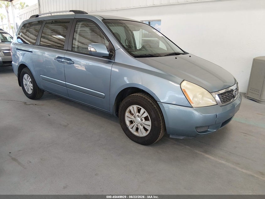 2012 Kia SEDONA VIN KNDMG4C77C6446399 IAAI salvage auction — NORMAL WEAR, Clear (Florida), sold $650 on 2026-07-08 (photo 1)
