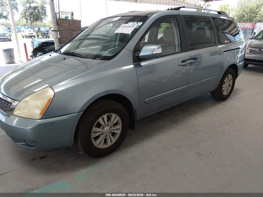 2012 Kia SEDONA VIN KNDMG4C77C6446399 IAAI salvage auction — NORMAL WEAR, Clear (Florida), sold $650 on 2026-07-08 (photo 2)