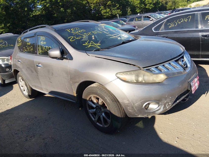 2009 Nissan Murano VIN JN8AZ18W69W123857 IAAI salvage auction — FRONT END, Bill Of Sale (New York), sold $425 on 2026-07-07 (photo 1)