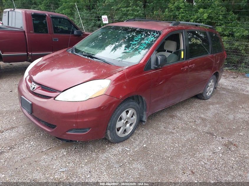 2006 Toyota Sienna VIN 5TDZA23C96S469762 IAAI salvage auction — NORMAL WEAR, Clear (Indiana), sold $650 on 2026-07-15 (photo 2)