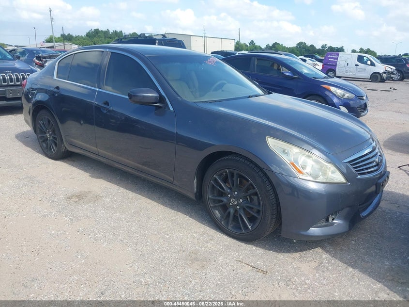 2012 Infiniti G VIN JN1CV6AP0CM625222 IAAI salvage auction — NORMAL WEAR, Original (Texas), sold $1,450 on 2026-07-15 (photo 1)