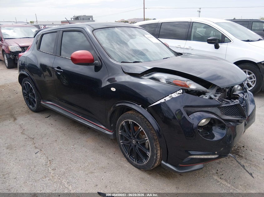 2014 Nissan Juke VIN JN8AF5MV9ET366491 IAAI salvage auction — NORMAL WEAR, Clear (New Mexico), sold $800 on 2026-07-22 (photo 1)