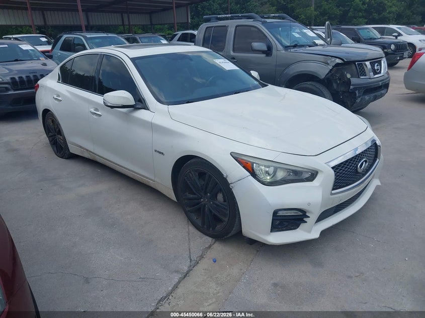 2015 Infiniti Q50 VIN JN1AV7AP9FM790087 IAAI salvage auction — NORMAL WEAR, Original (Texas), sold $750 on 2026-07-29 (photo 1)