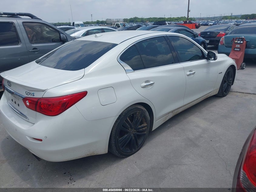 2015 Infiniti Q50 VIN JN1AV7AP9FM790087 IAAI salvage auction — NORMAL WEAR, Original (Texas), sold $750 on 2026-07-29 (photo 4)