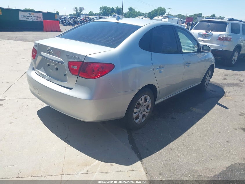 2010 Hyundai Elantra VIN KMHDU4AD6AU118347 IAAI salvage auction — NORMAL WEAR, Clear (Utah), sold $475 on 2026-07-09 (photo 4)
