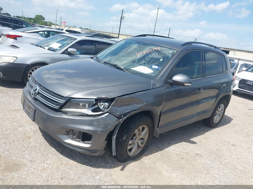 2016 Volkswagen Tiguan VIN WVGAV7AX5GW516609 IAAI salvage auction — NORMAL WEAR, Original (Texas), sold $925 on 2026-07-08 (photo 2)