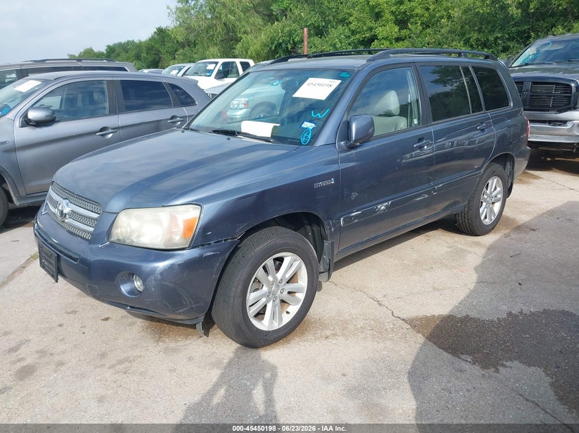 2006 Toyota Highlander hybrid VIN JTEDW21A660011950 IAAI salvage auction — NORMAL WEAR, Original (Texas), sold $825 on 2026-07-27 (photo 2)