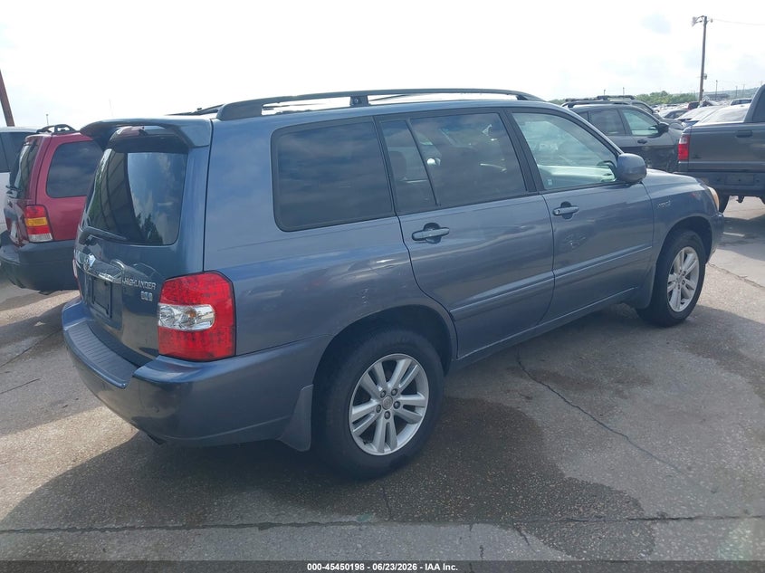 2006 Toyota Highlander hybrid VIN JTEDW21A660011950 IAAI salvage auction — NORMAL WEAR, Original (Texas), sold $825 on 2026-07-27 (photo 4)