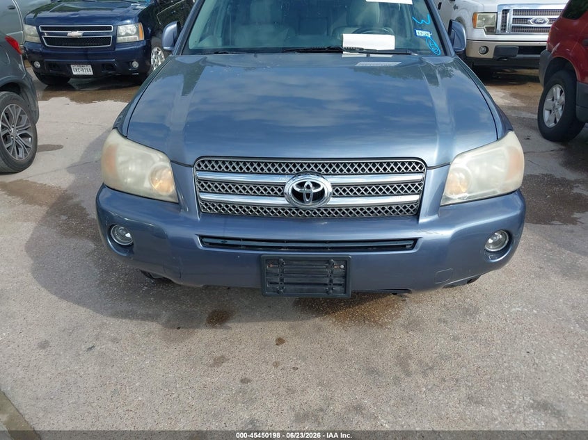 2006 Toyota Highlander hybrid VIN JTEDW21A660011950 IAAI salvage auction — NORMAL WEAR, Original (Texas), sold $825 on 2026-07-27 (photo 6)