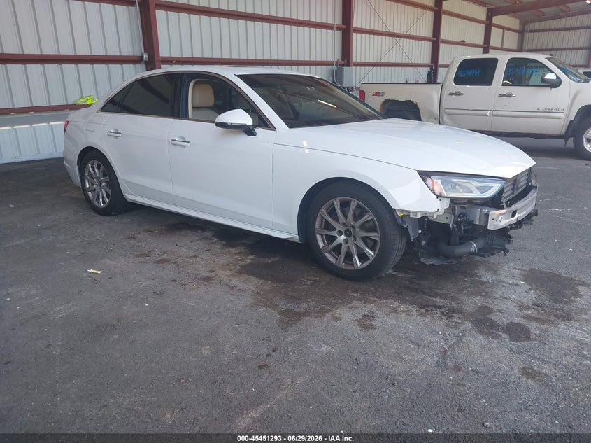 2021 Audi A4 VIN WAUABAF40MA087426 IAAI salvage auction — FRONT END, Salvage Title, sold $8,050 on 2026-09-10 (photo 1)