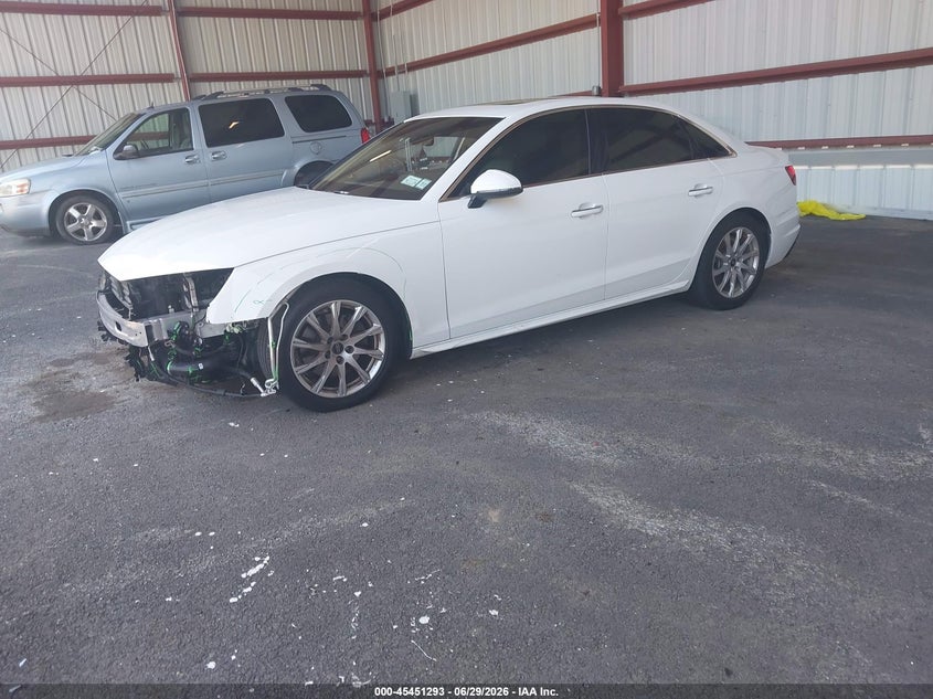 2021 Audi A4 VIN WAUABAF40MA087426 IAAI salvage auction — FRONT END, Salvage Title, sold $8,050 on 2026-09-10 (photo 2)