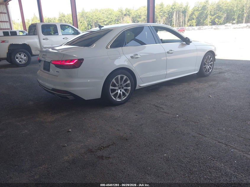 2021 Audi A4 VIN WAUABAF40MA087426 IAAI salvage auction — FRONT END, Salvage Title, sold $8,050 on 2026-09-10 (photo 4)