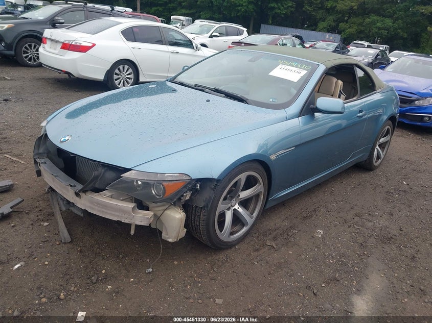 2005 BMW 6 series VIN WBAEK73445B325542 IAAI salvage auction — FRONT END, Mv-907A (New York), sold $475 on 2026-07-21 (photo 2)