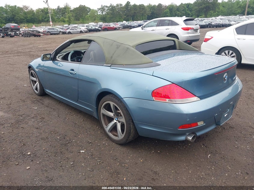 2005 BMW 6 series VIN WBAEK73445B325542 IAAI salvage auction — FRONT END, Mv-907A (New York), sold $475 on 2026-07-21 (photo 3)