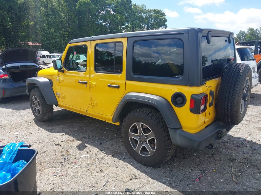 2020 Jeep Wrangler / VIN 1C4HJXDN2LW135416 IAAI salvage auction — REAR END, Salvage Title, sold $7,500 on 2026-07-29 (photo 3)