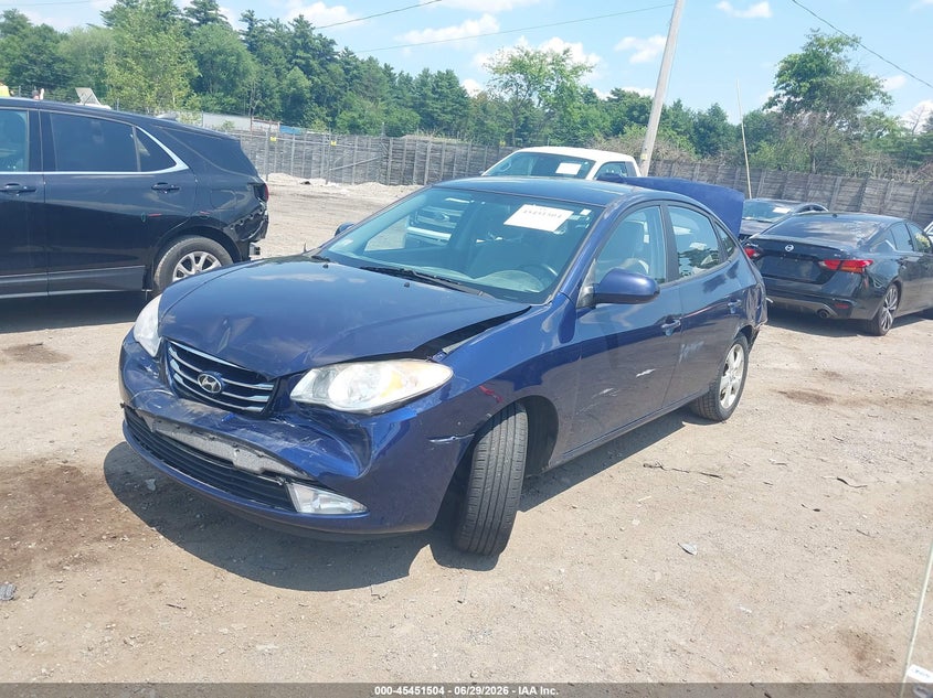 2010 Hyundai Elantra VIN KMHDU4AD4AU022846 IAAI salvage auction — FRONT END, Clear (Massachusetts), sold $400 on 2026-07-17 (photo 2)