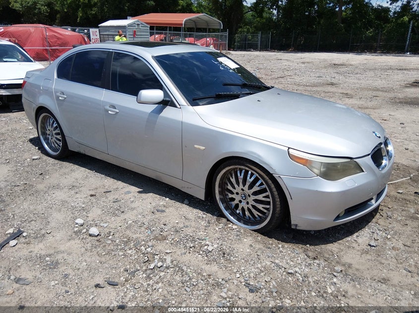 2004 BMW 5 series VIN WBANA73594B063690 IAAI salvage auction — LEFT SIDE, Salvage (Georgia), sold $450 on 2026-07-31 (photo 1)
