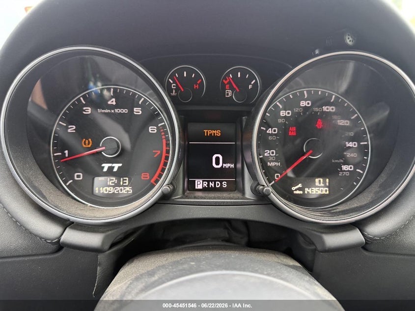2009 Audi Tt VIN TRUHF38J791011932 IAAI salvage auction — NORMAL WEAR, Clear (Indiana), sold $3,850 on 2026-07-18 (photo 6)