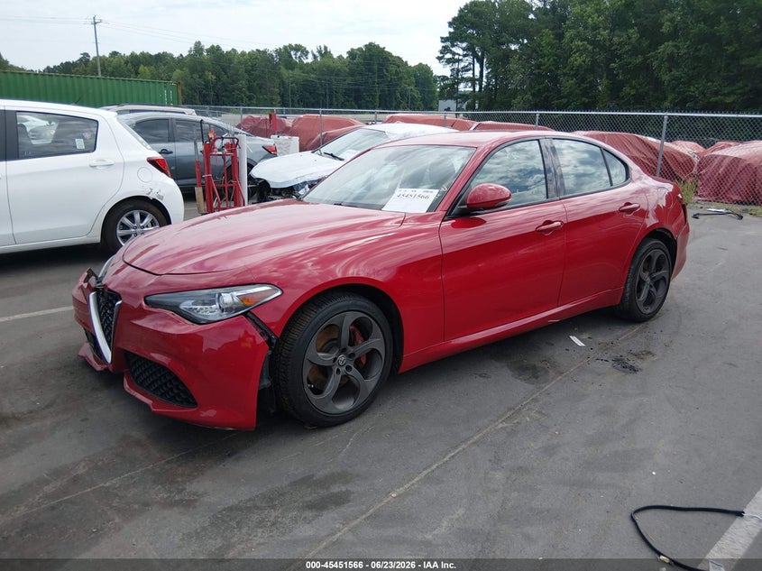 2018 Alfa romeo Giulia VIN ZARFAEBNXJ7565531 IAAI salvage auction — FRONT END, Salvage (North Carolina), sold $1,250 on 2026-07-29 (photo 2)