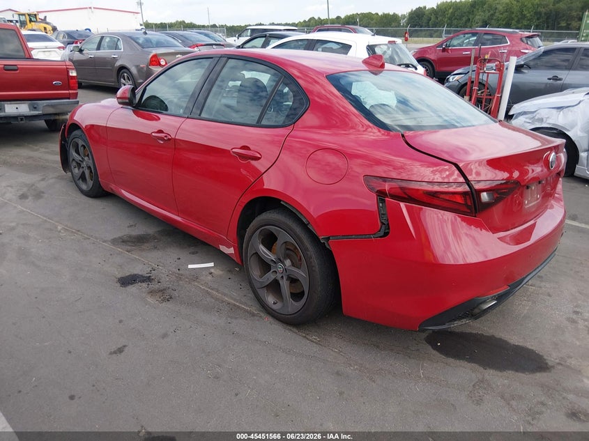 2018 Alfa romeo Giulia VIN ZARFAEBNXJ7565531 IAAI salvage auction — FRONT END, Salvage (North Carolina), sold $1,250 on 2026-07-29 (photo 3)