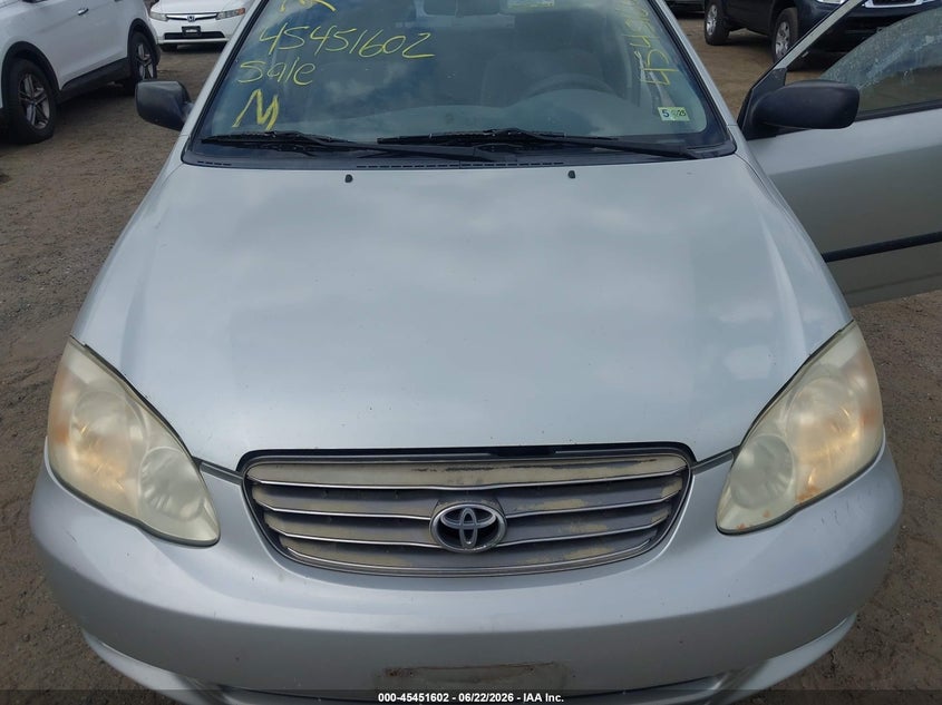 2003 Toyota Corolla VIN JTDBR32E130012493 IAAI salvage auction — NORMAL WEAR, Clear (Virginia), sold $650 on 2026-08-01 (photo 6)