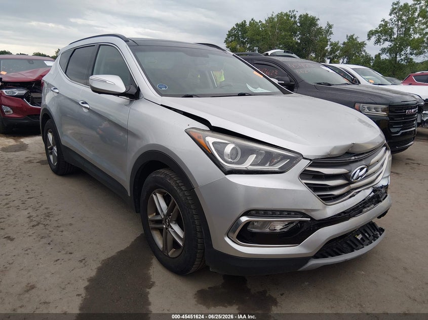2018 Hyundai Santa fe VIN 5XYZUDLBXJG541830 IAAI salvage auction — FRONT END, Salvage (Ohio), sold $3,550 on 2026-07-21 (photo 1)