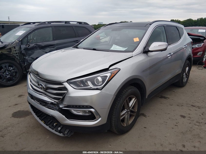 2018 Hyundai Santa fe VIN 5XYZUDLBXJG541830 IAAI salvage auction — FRONT END, Salvage (Ohio), sold $3,550 on 2026-07-21 (photo 2)