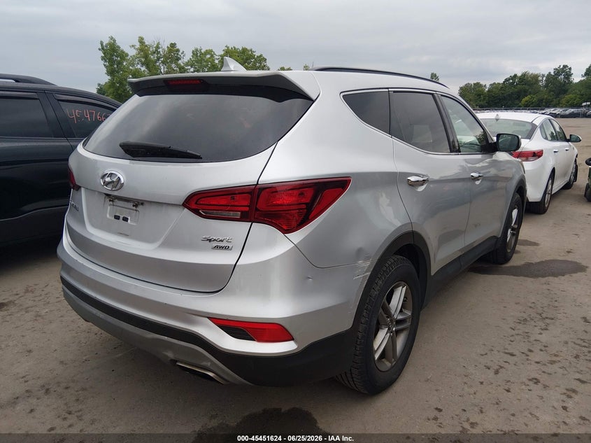 2018 Hyundai Santa fe VIN 5XYZUDLBXJG541830 IAAI salvage auction — FRONT END, Salvage (Ohio), sold $3,550 on 2026-07-21 (photo 4)